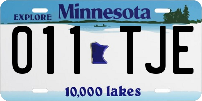 MN license plate 011TJE