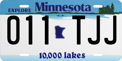 MN license plate 011TJJ