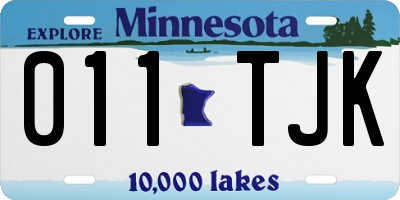 MN license plate 011TJK