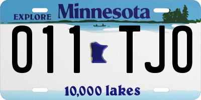 MN license plate 011TJO