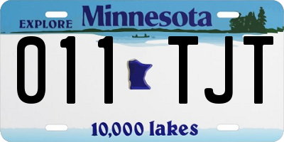 MN license plate 011TJT
