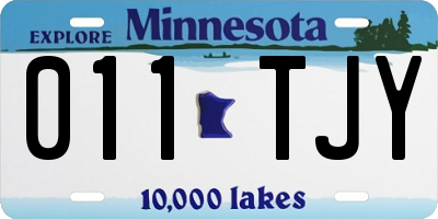 MN license plate 011TJY