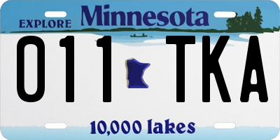 MN license plate 011TKA