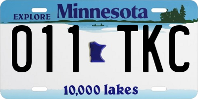 MN license plate 011TKC