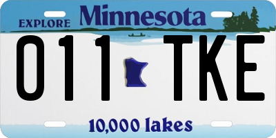 MN license plate 011TKE