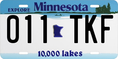 MN license plate 011TKF