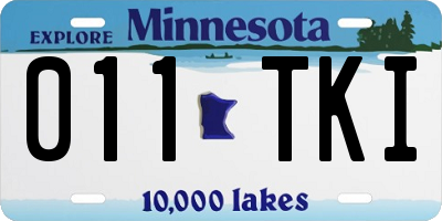 MN license plate 011TKI