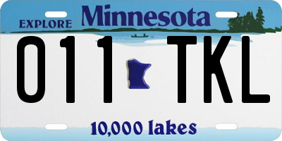 MN license plate 011TKL
