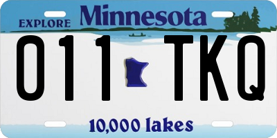 MN license plate 011TKQ