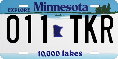 MN license plate 011TKR