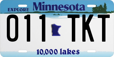 MN license plate 011TKT
