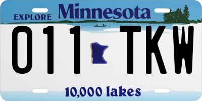MN license plate 011TKW