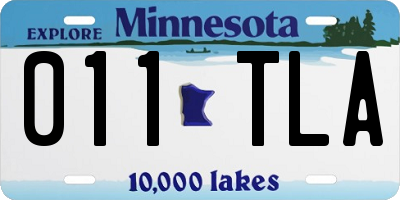 MN license plate 011TLA