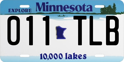 MN license plate 011TLB