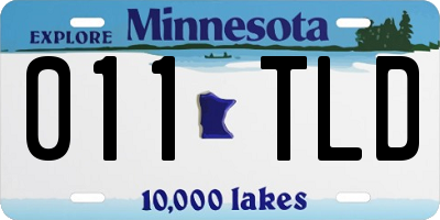 MN license plate 011TLD