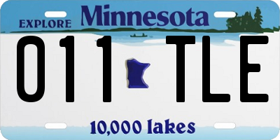 MN license plate 011TLE