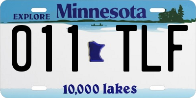 MN license plate 011TLF