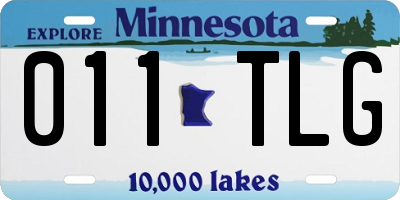 MN license plate 011TLG