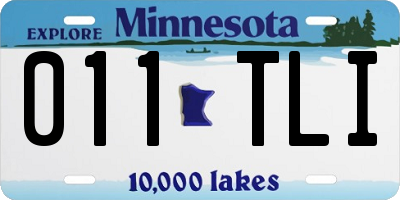 MN license plate 011TLI