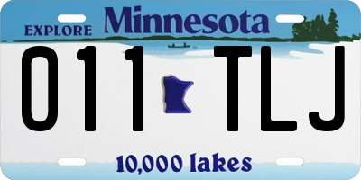 MN license plate 011TLJ