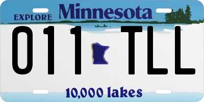 MN license plate 011TLL