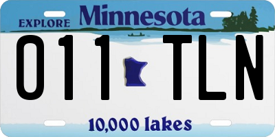 MN license plate 011TLN