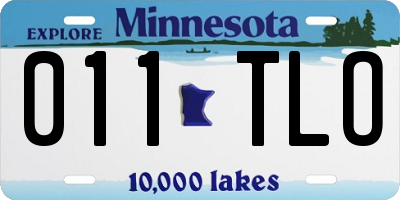 MN license plate 011TLO