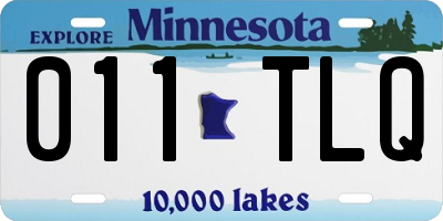 MN license plate 011TLQ