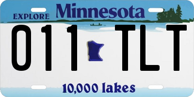 MN license plate 011TLT
