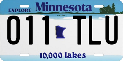 MN license plate 011TLU