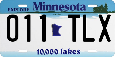 MN license plate 011TLX