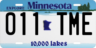 MN license plate 011TME