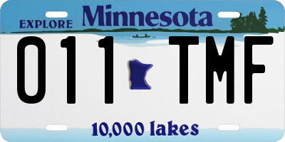 MN license plate 011TMF