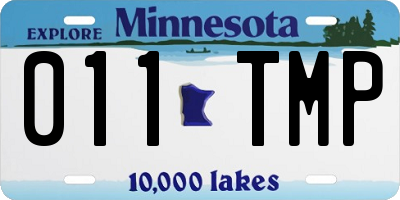 MN license plate 011TMP