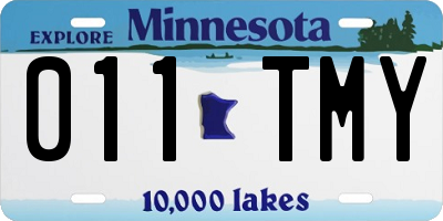 MN license plate 011TMY