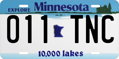 MN license plate 011TNC