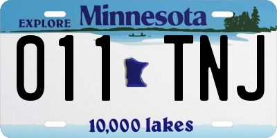 MN license plate 011TNJ