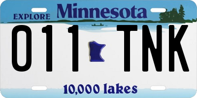 MN license plate 011TNK