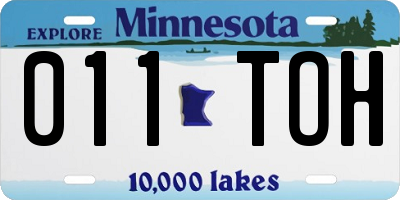 MN license plate 011TOH