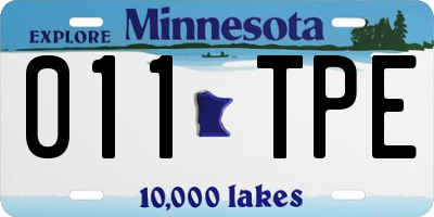 MN license plate 011TPE