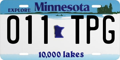 MN license plate 011TPG