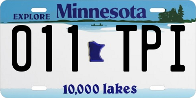 MN license plate 011TPI