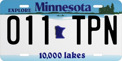 MN license plate 011TPN