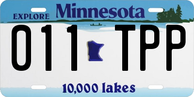 MN license plate 011TPP