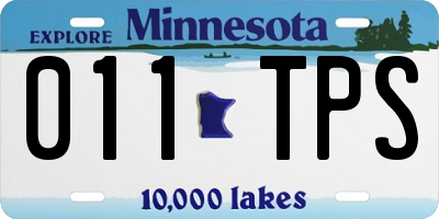 MN license plate 011TPS
