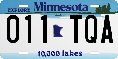 MN license plate 011TQA