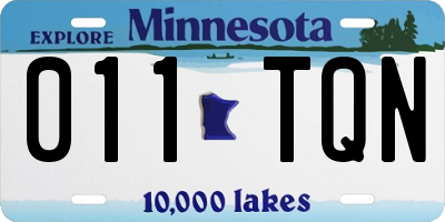 MN license plate 011TQN