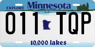 MN license plate 011TQP