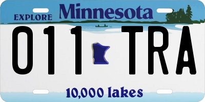 MN license plate 011TRA