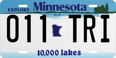 MN license plate 011TRI